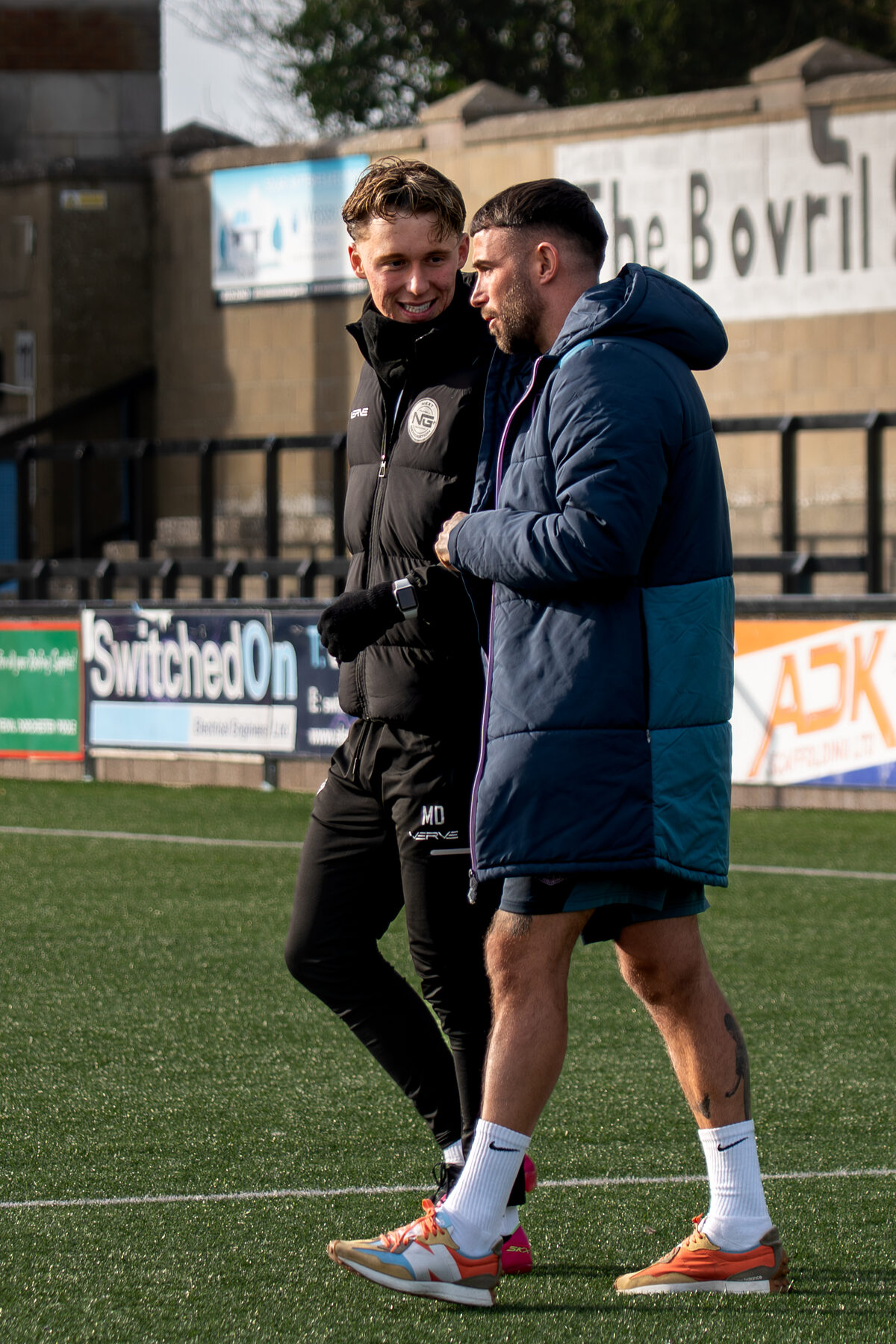 Coaches overseeing an NGFC session at the stadium